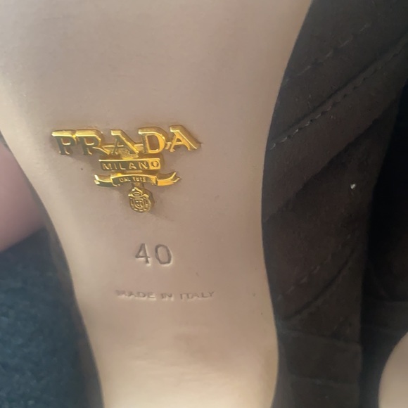 Prada rare suede brown boots in size 40! - Picture 5 of 7